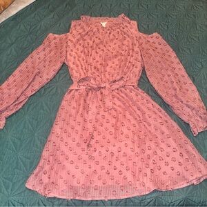 Cato Cold Shoulder Dress Mauve Women’s Large L